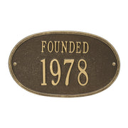 Founded Date Personalized Plaque