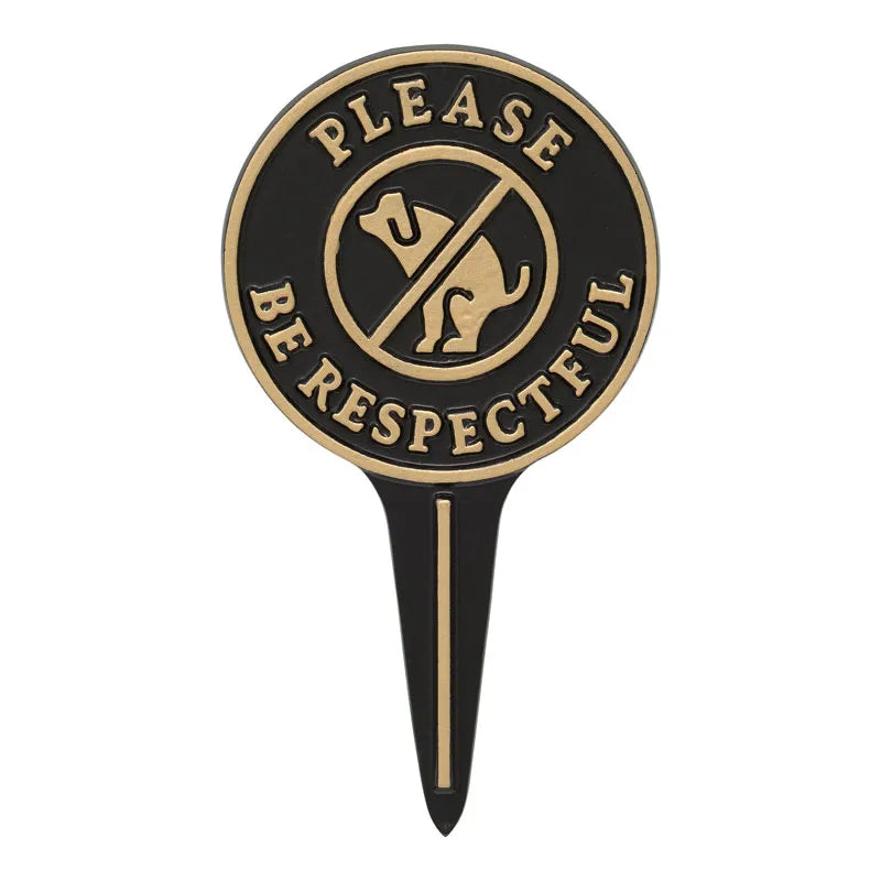 Please Be Respectful Dog Courtesy Lawn Stake