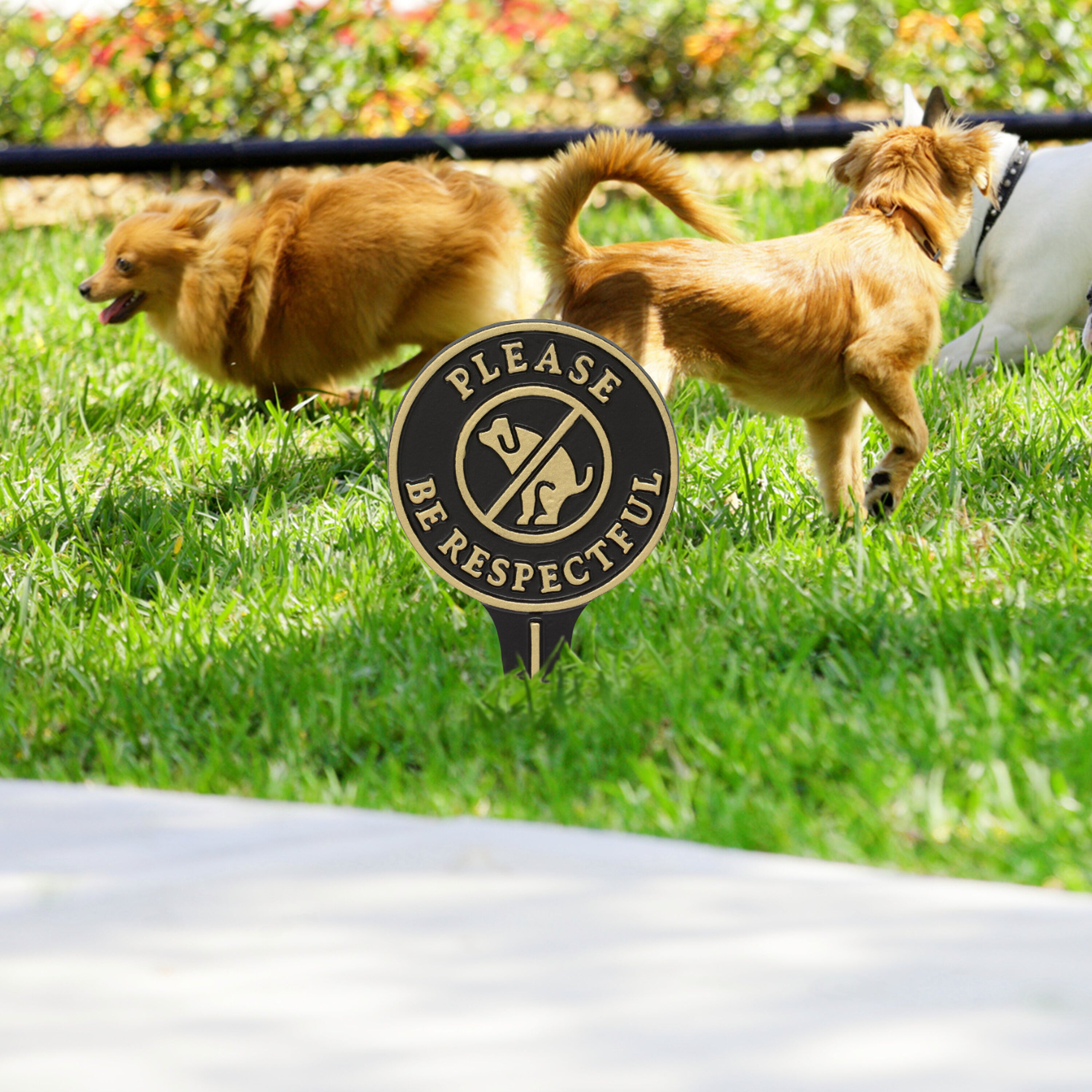 Please Be Respectful Dog Courtesy Lawn Stake