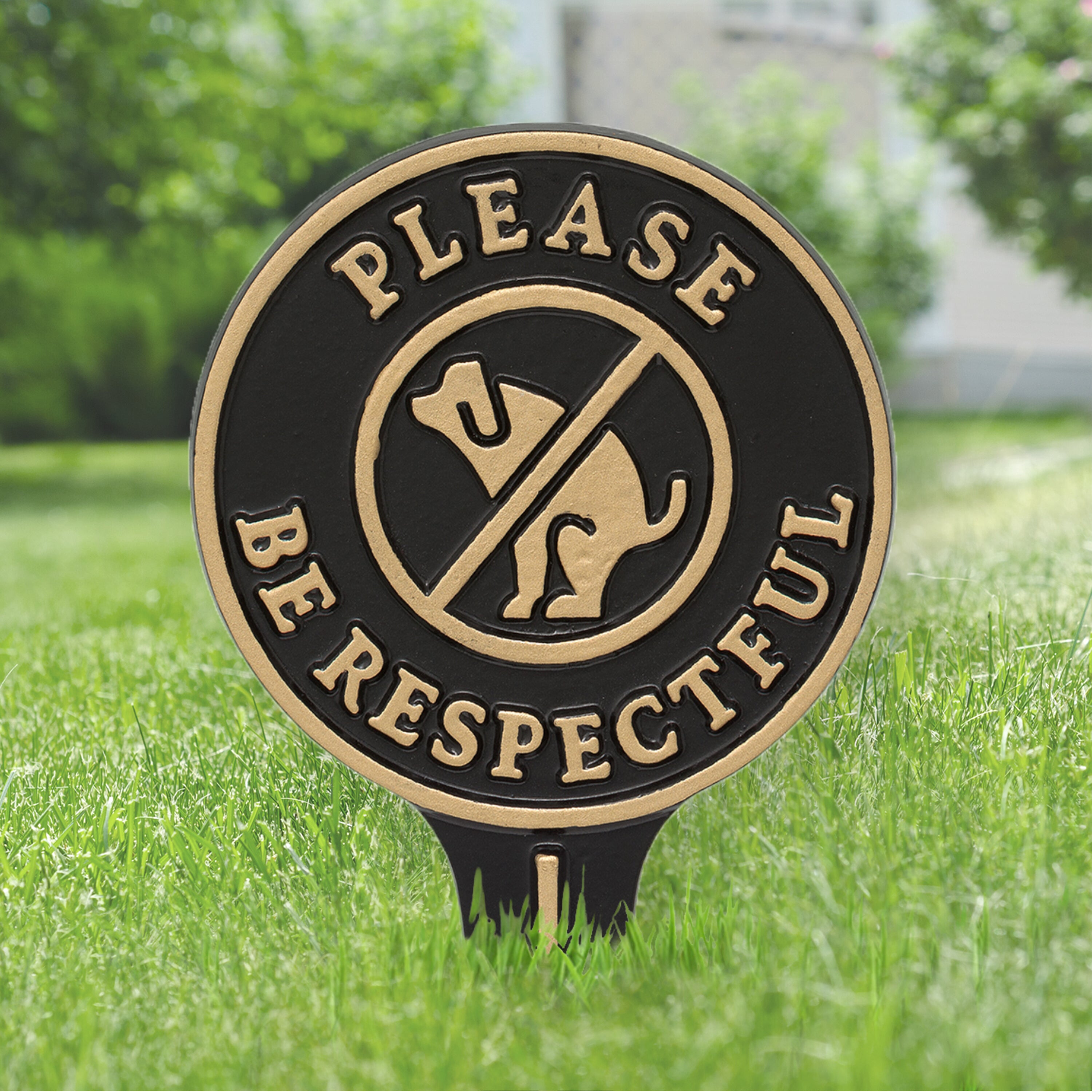 Please Be Respectful Dog Courtesy Lawn Stake