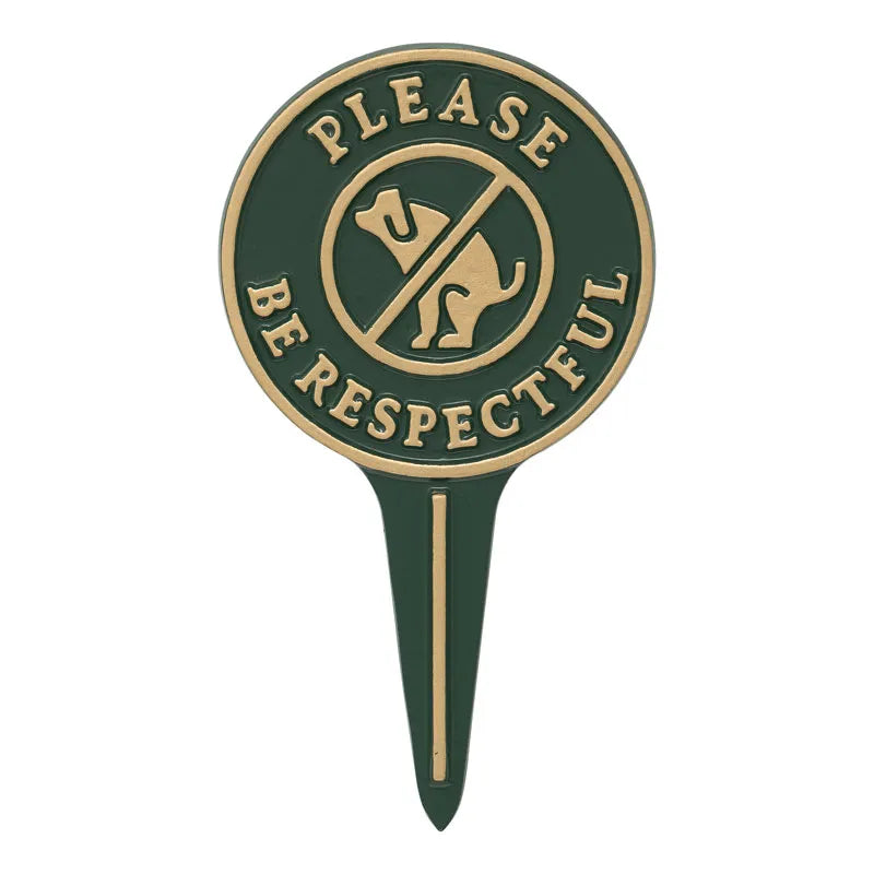 Please Be Respectful Dog Courtesy Lawn Stake
