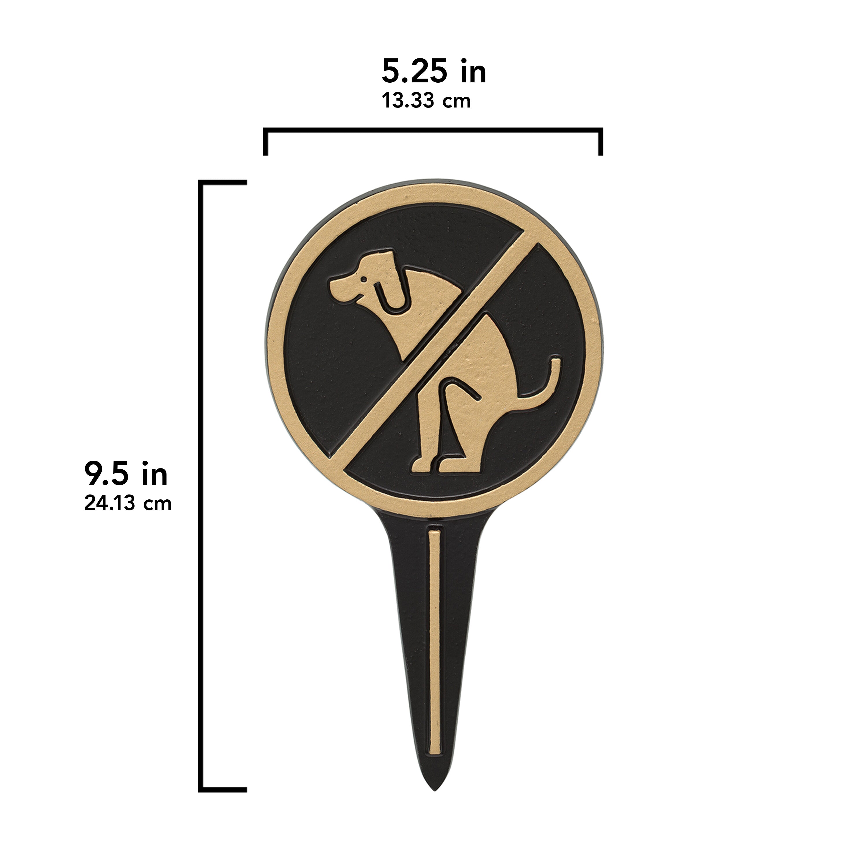 No Dog Poop Round Courtesy Lawn Stake