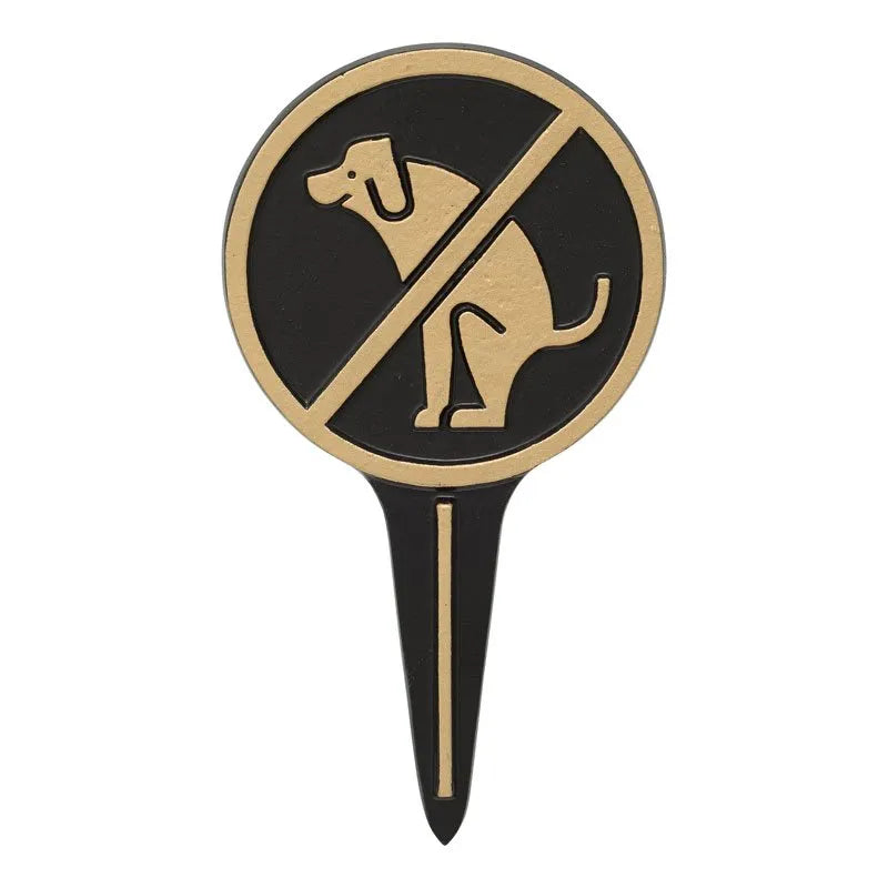 No Dog Poop Round Courtesy Lawn Stake