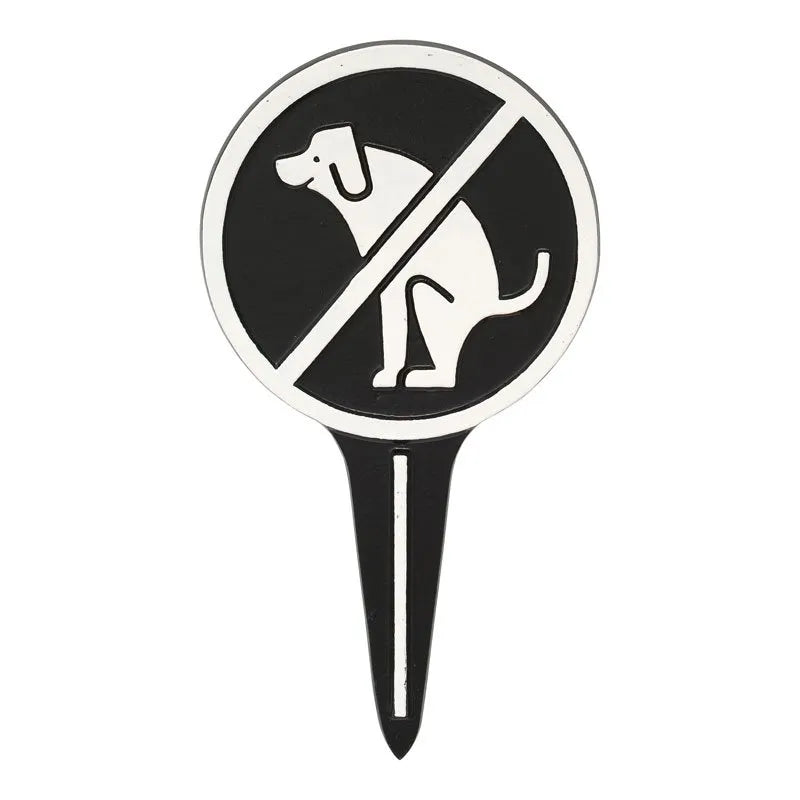 No Dog Poop Round Courtesy Lawn Stake