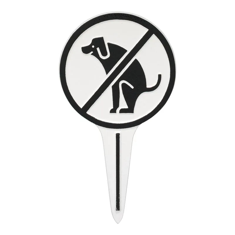 No Dog Poop Round Courtesy Lawn Stake