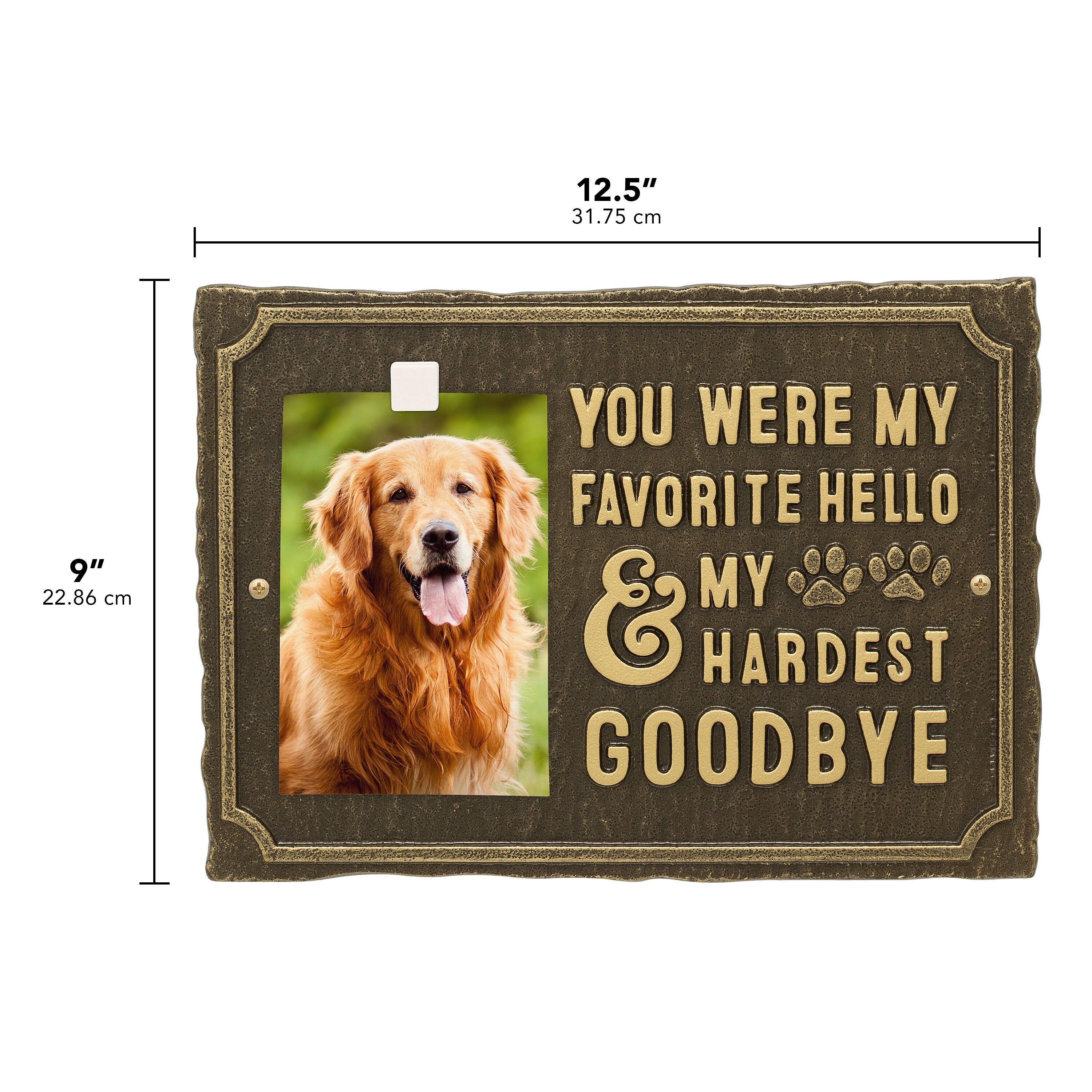 My Hardest Goodbye Pet Memorial Photo Wall Sign
