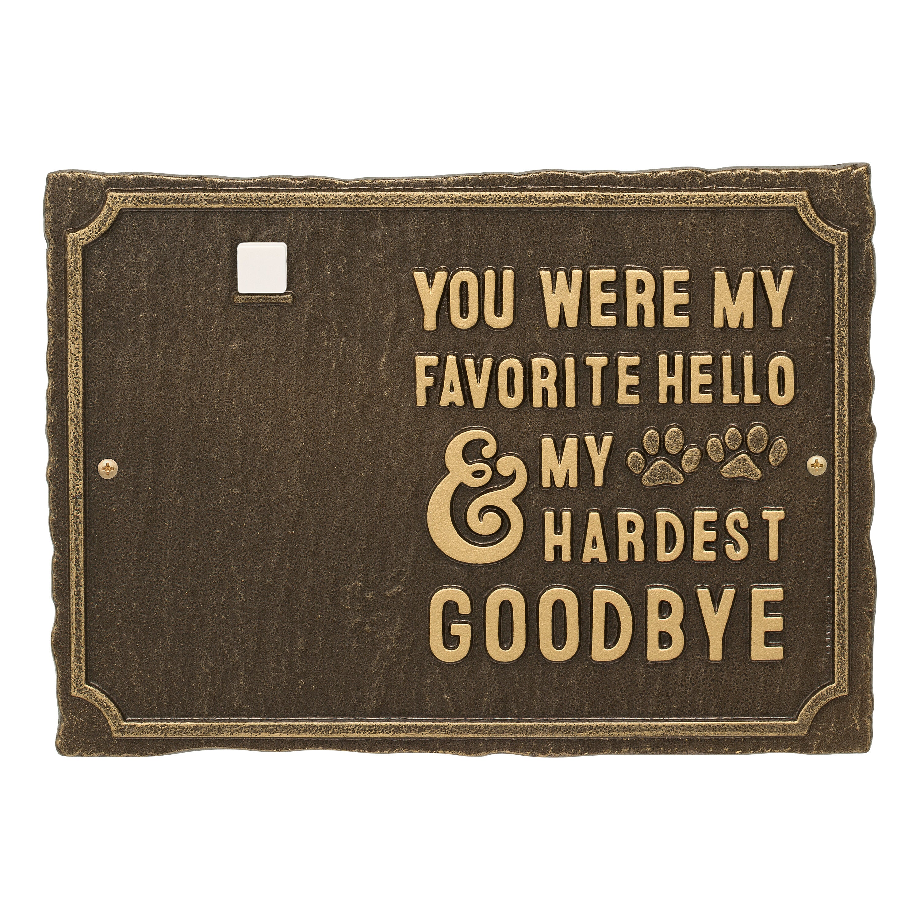 My Hardest Goodbye Pet Memorial Photo Wall Sign
