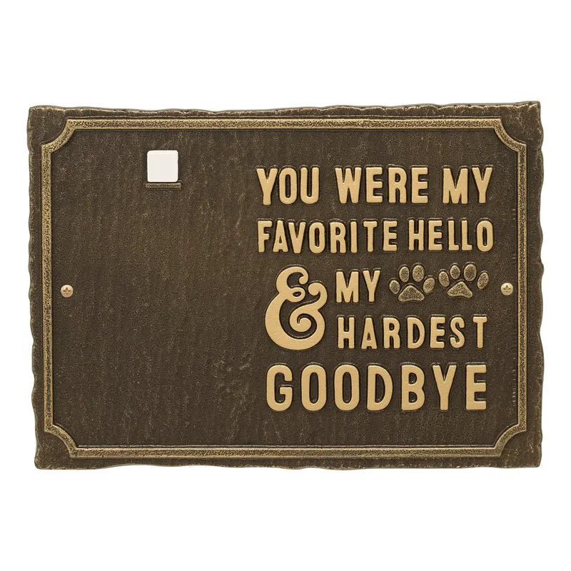 My Favorite Hello Pet Photo Wall Sign