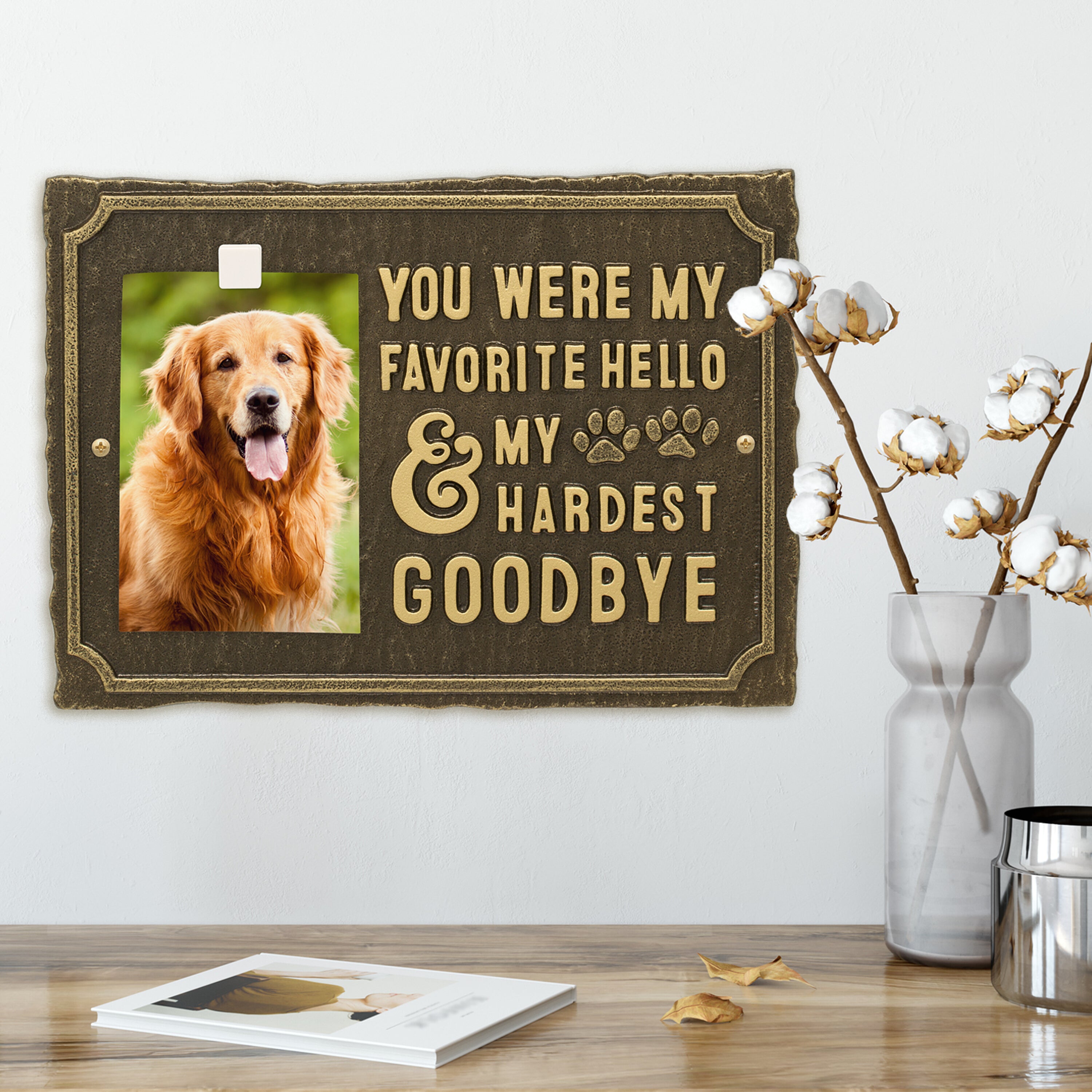 My Hardest Goodbye Pet Memorial Photo Wall Sign