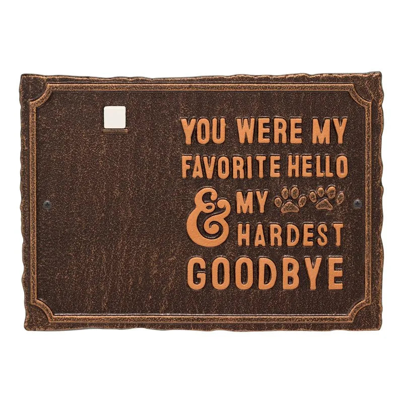 My Favorite Hello Pet Photo Wall Sign