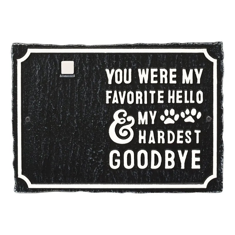 My Hardest Goodbye Pet Memorial Photo Wall Sign