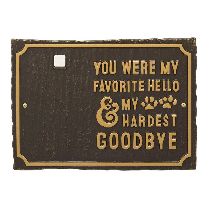My Favorite Hello Pet Photo Wall Sign