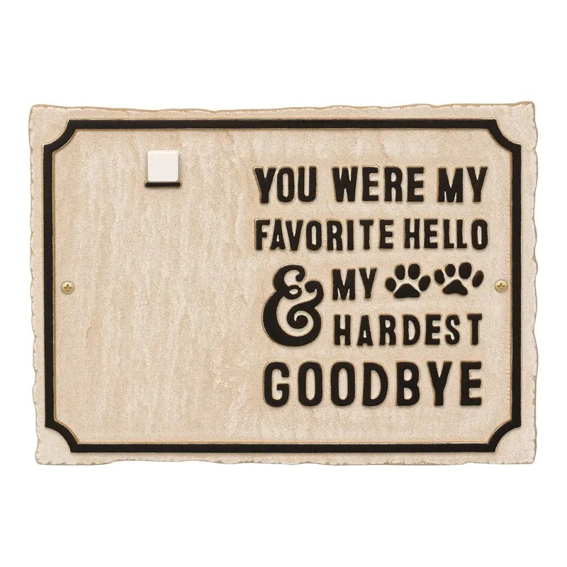 My Hardest Goodbye Pet Memorial Photo Wall Sign