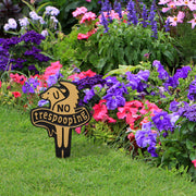 No Trespooping Pet Courtesy Lawn Plaque with Stake