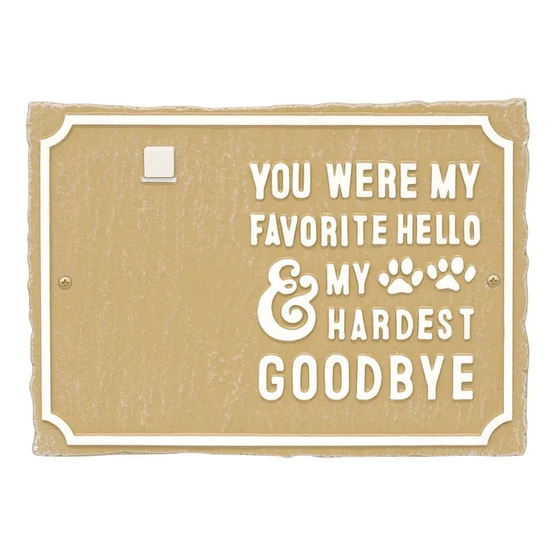 My Favorite Hello Pet Photo Wall Sign