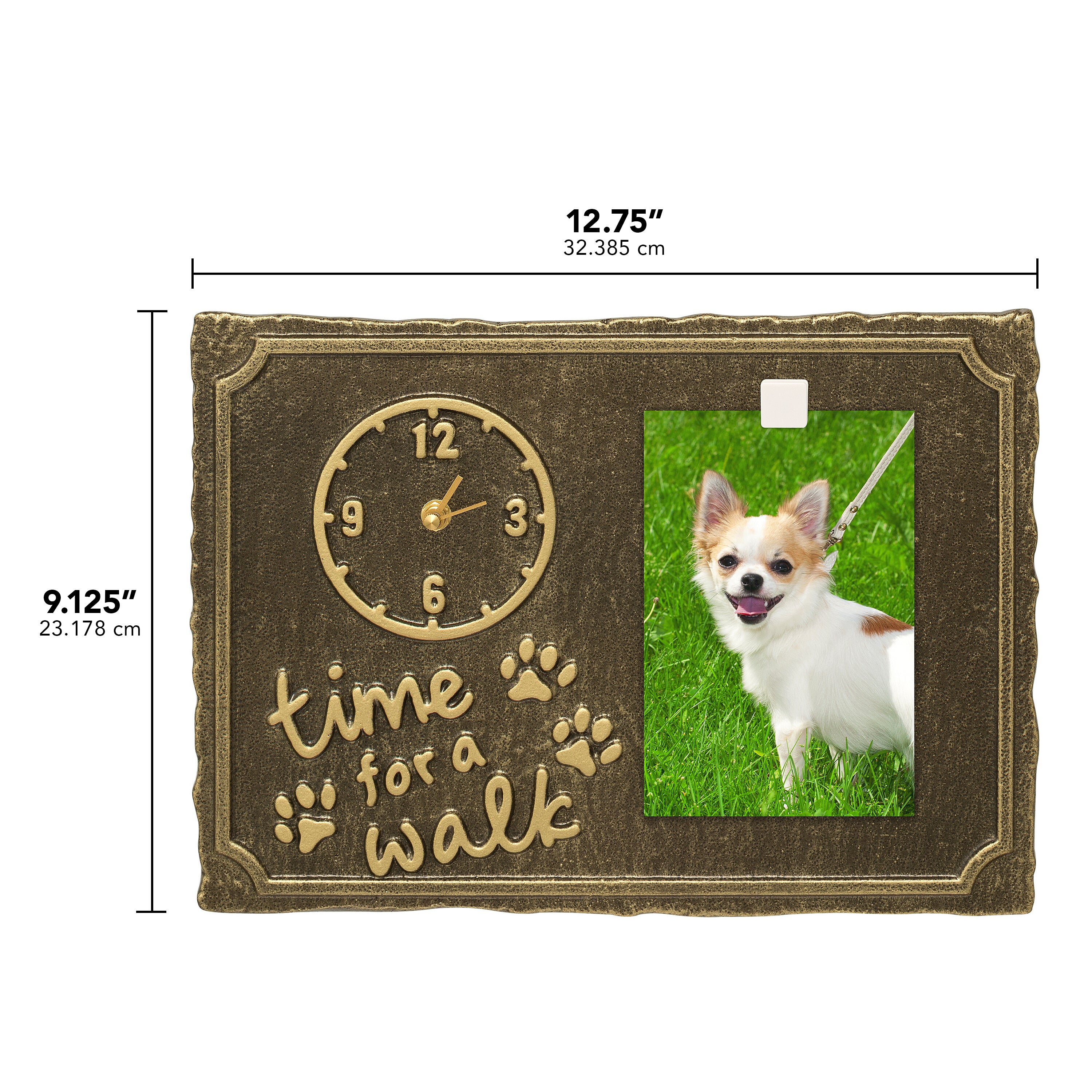 Time For A Walk Pet Photo Wall Clock