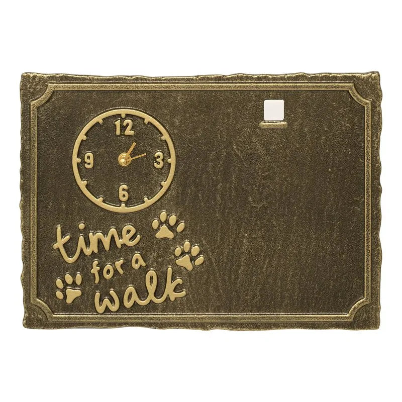 Time For A Walk Pet Photo Wall Clock