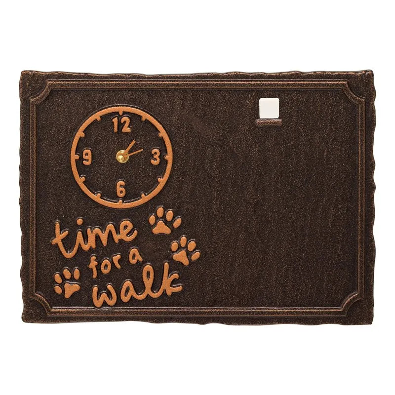Time For A Walk Pet Photo Wall Clock
