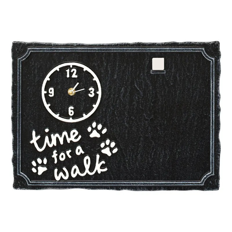 Time For A Walk Pet Photo Wall Clock