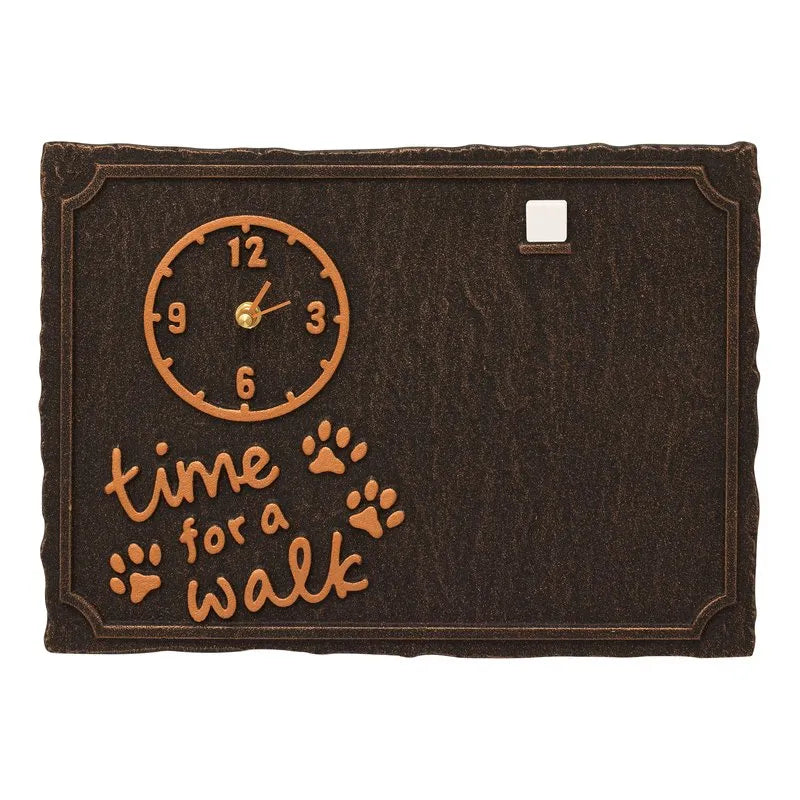 Time For A Walk Pet Photo Wall Clock