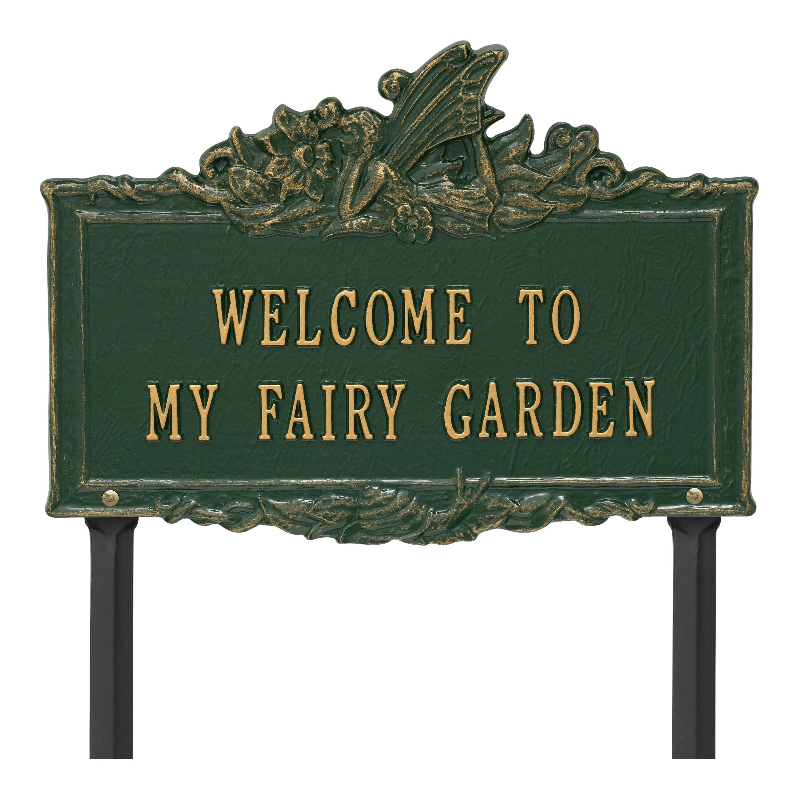 Welcome to My Fairy Garden Lawn Plaque