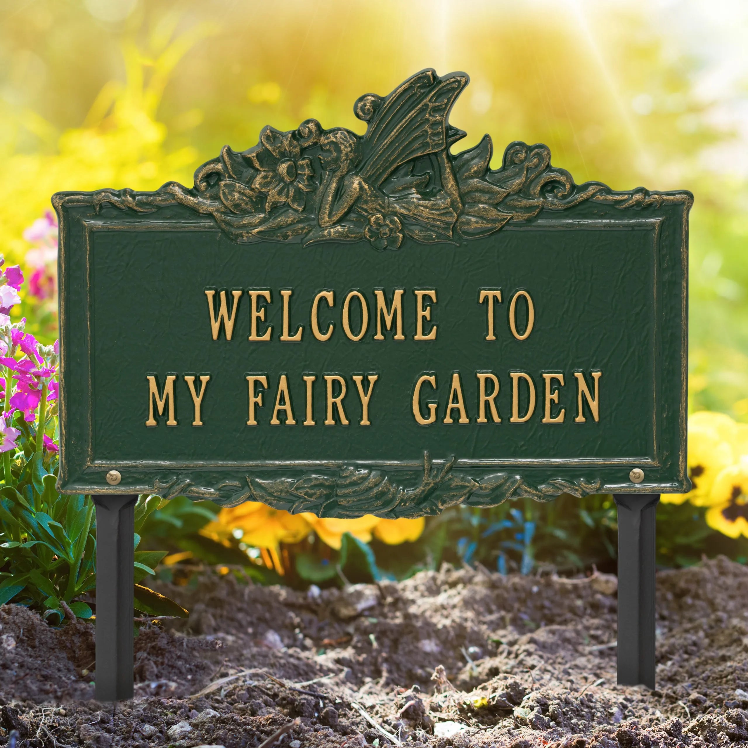 Welcome to My Fairy Garden Lawn Plaque