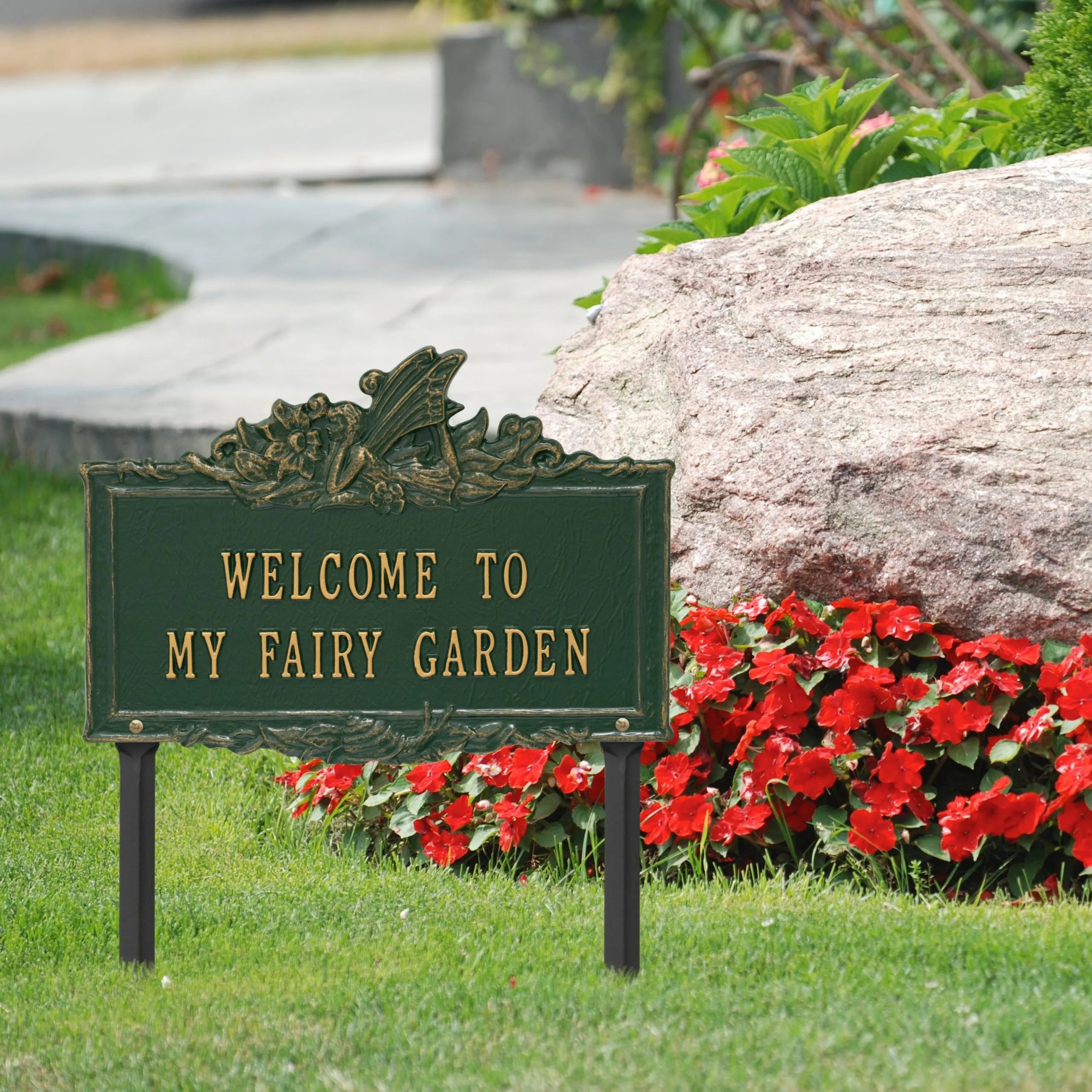 Welcome to My Fairy Garden Lawn Plaque