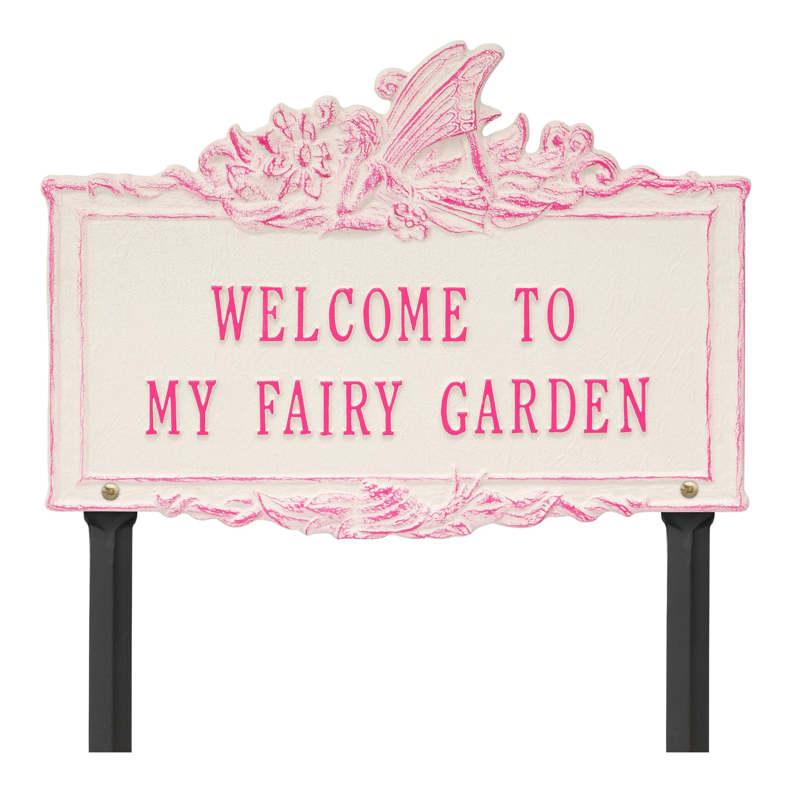 Welcome to My Fairy Garden Lawn Plaque
