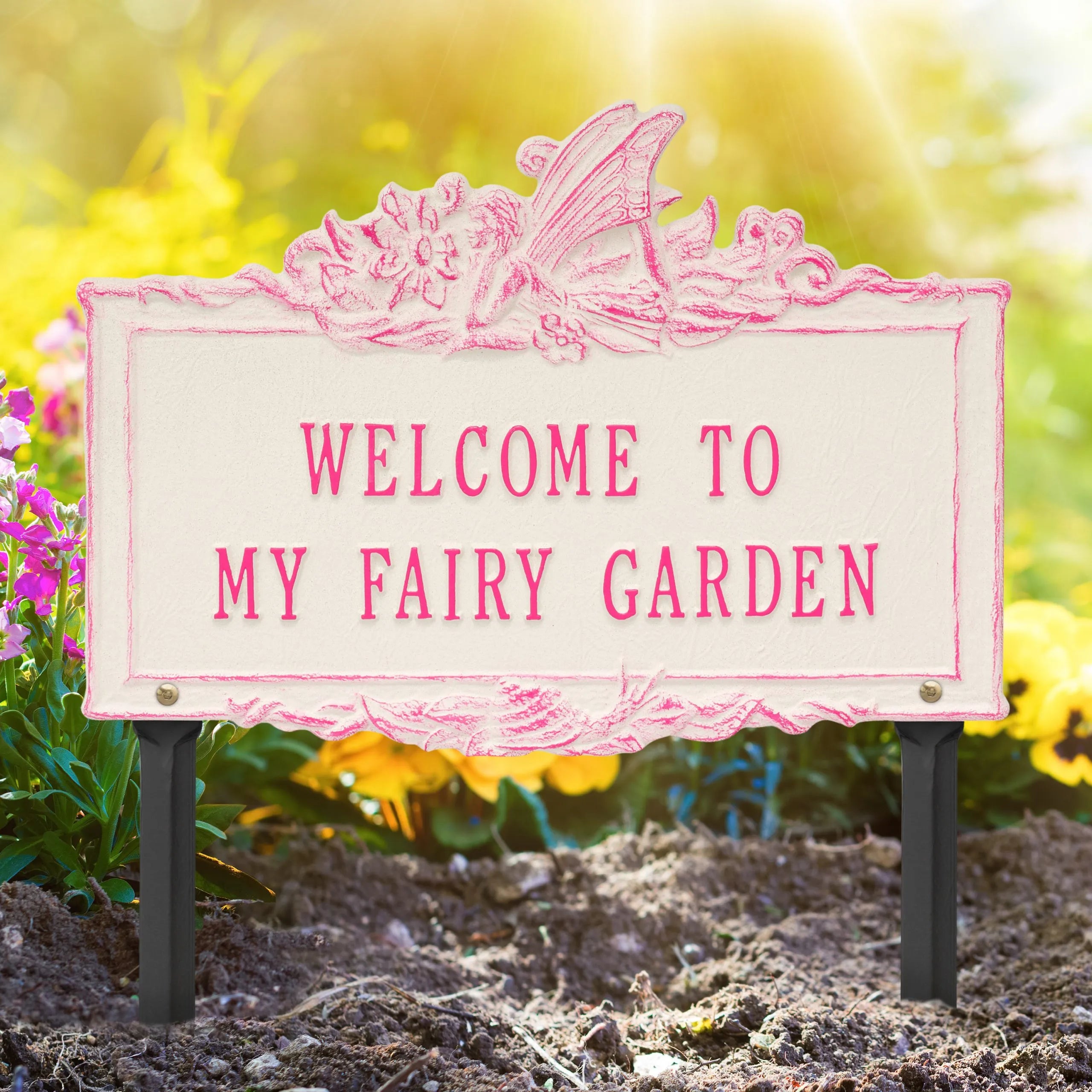 Welcome to My Fairy Garden Lawn Plaque
