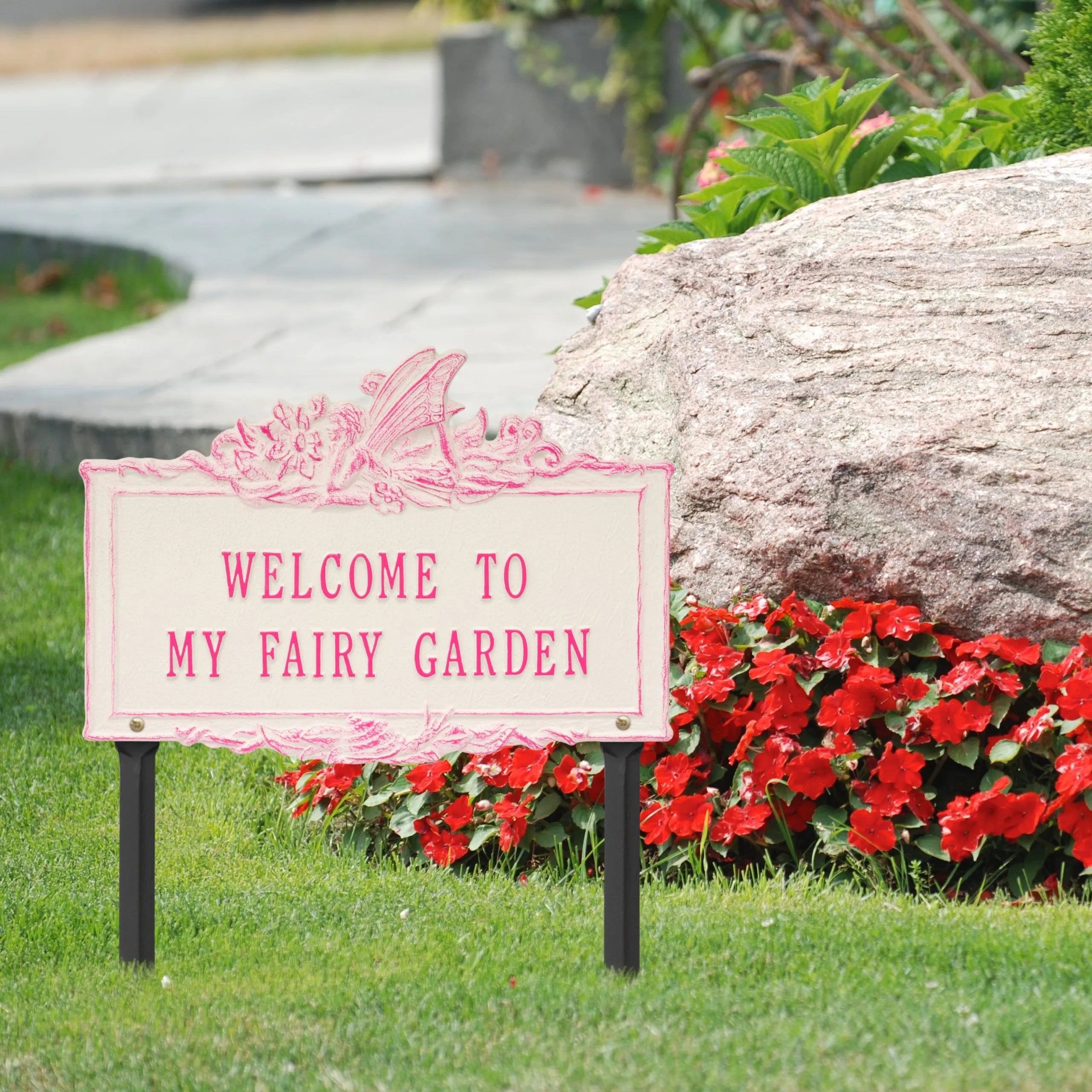 Welcome to My Fairy Garden Lawn Plaque