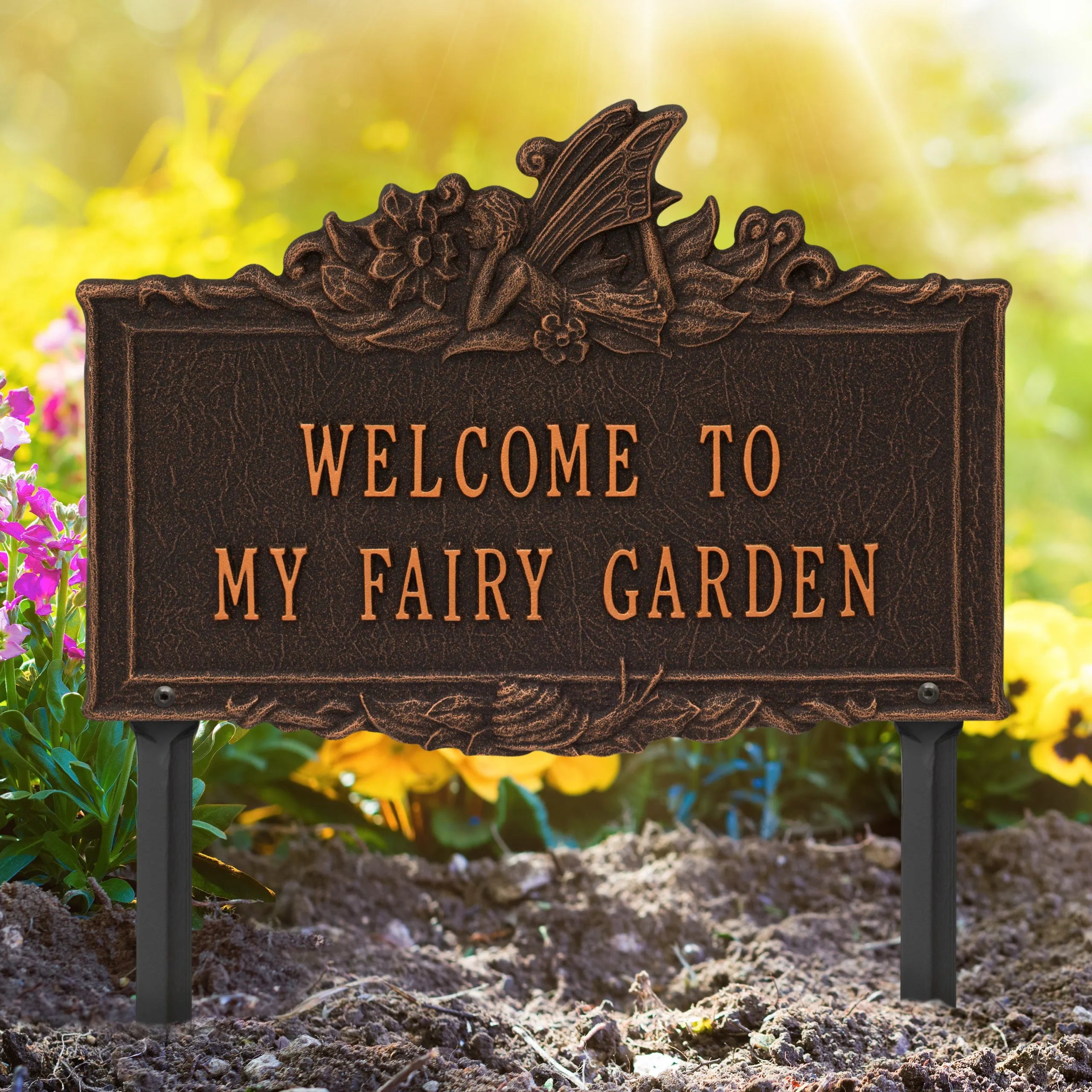 Welcome to My Fairy Garden Lawn Plaque