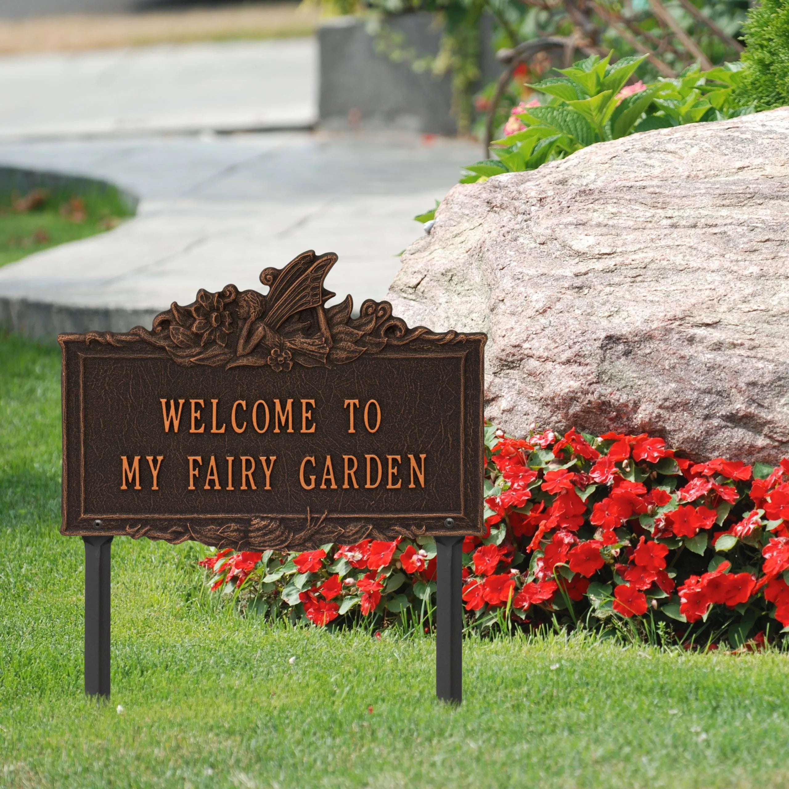 Welcome to My Fairy Garden Lawn Plaque