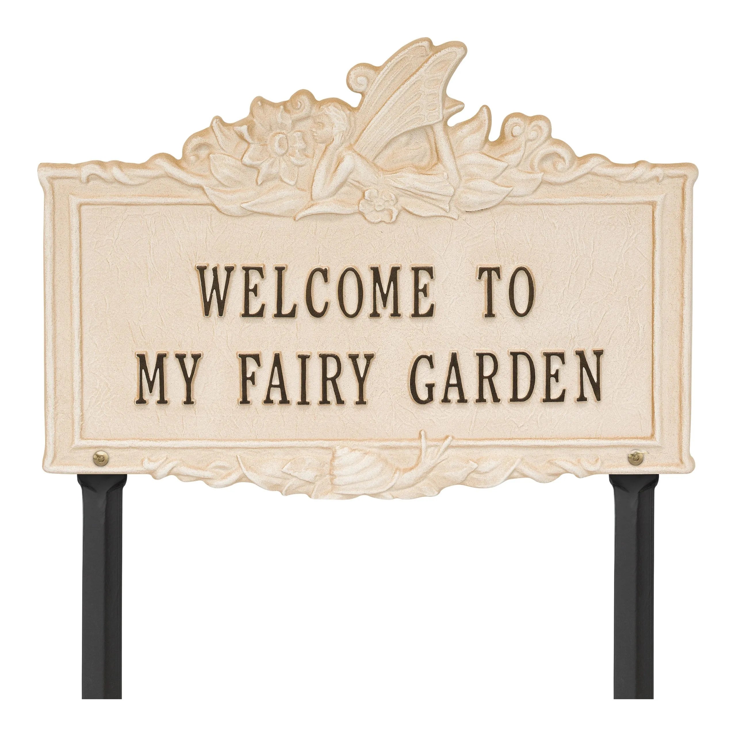 Welcome to My Fairy Garden Lawn Plaque