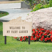 Welcome to My Fairy Garden Lawn Plaque