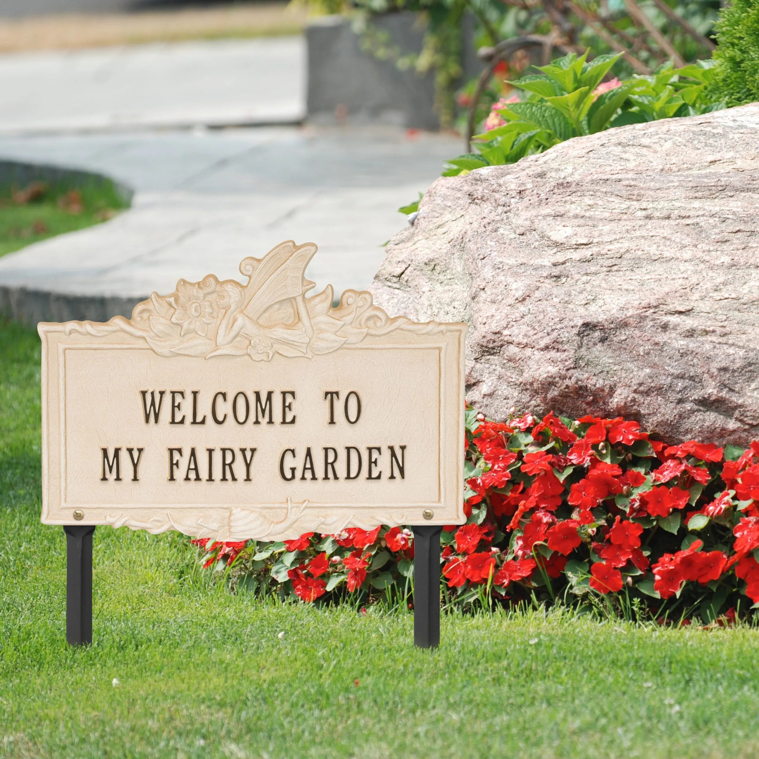 Welcome to My Fairy Garden Lawn Plaque