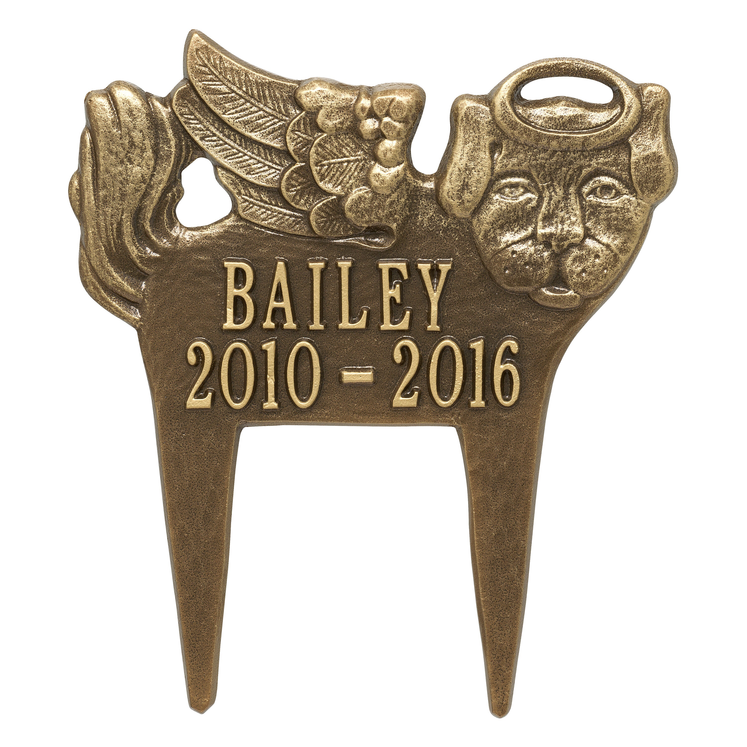 Guardian Angel Pet Dog Memorial Lawn Plaque