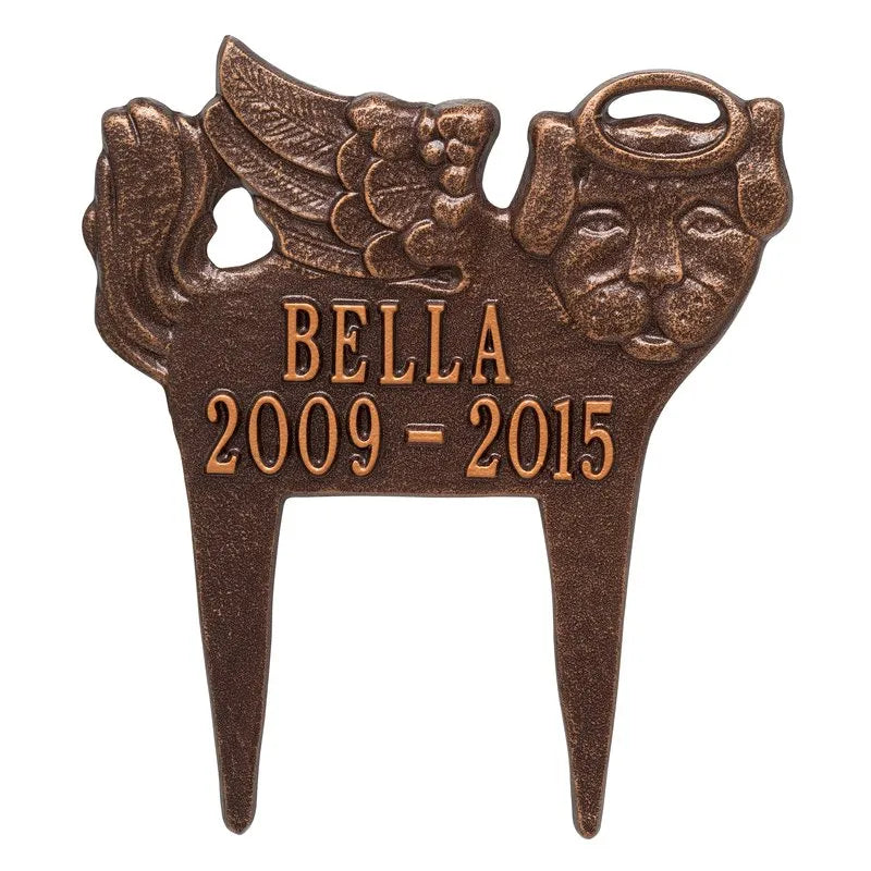 Guardian Angel Pet Dog Memorial Lawn Plaque