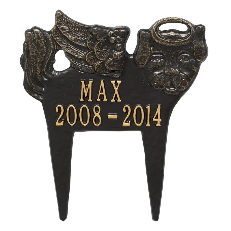 Guardian Angel Pet Dog Memorial Lawn Plaque
