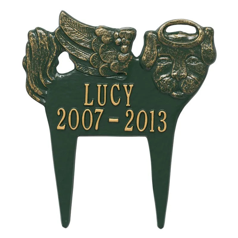 Guardian Angel Pet Dog Memorial Lawn Plaque