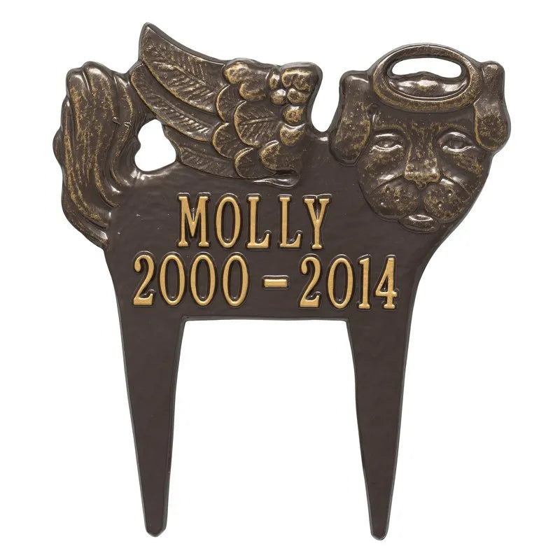 Guardian Angel Pet Dog Memorial Lawn Plaque
