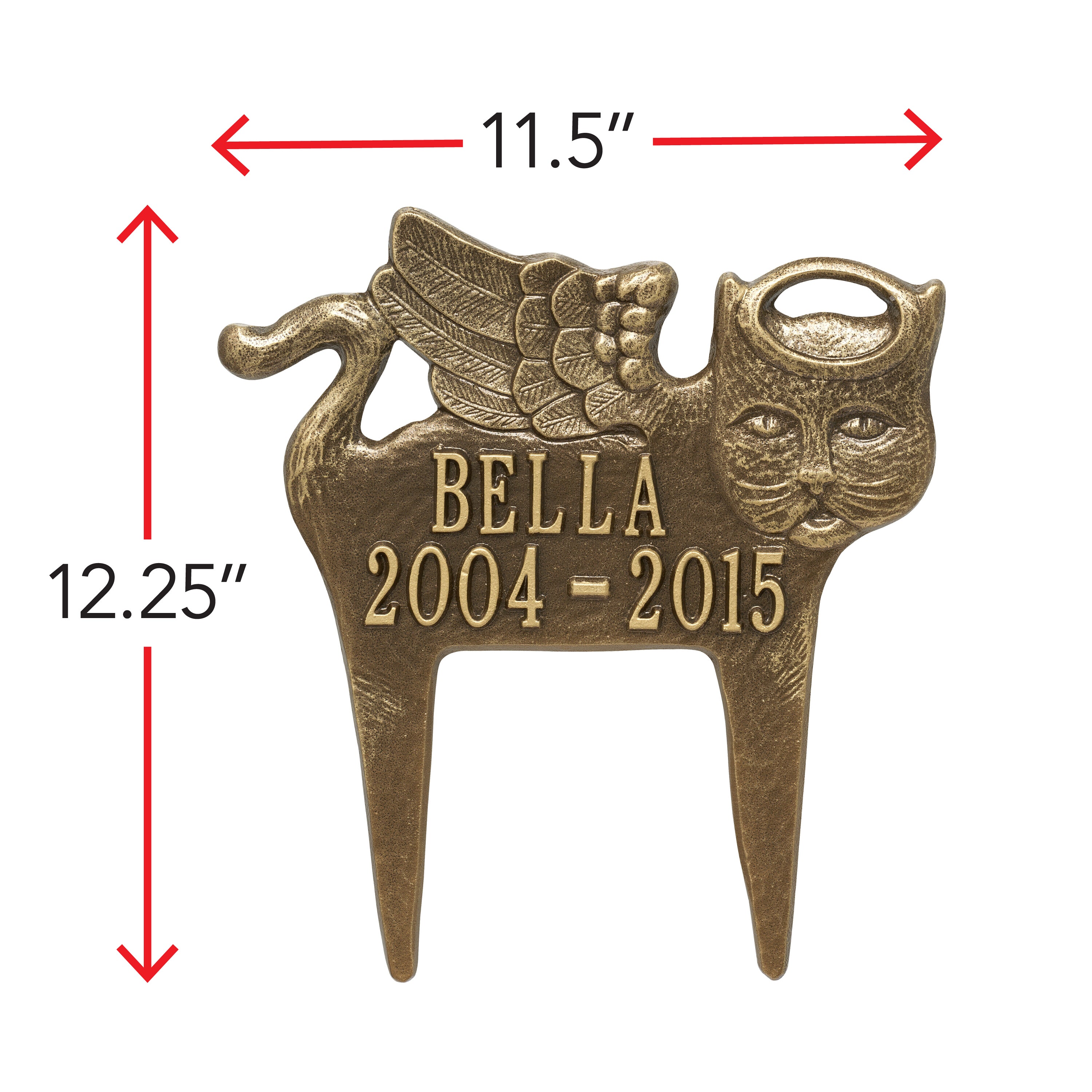 Guardian Angel Pet Cat Memorial Lawn Plaque