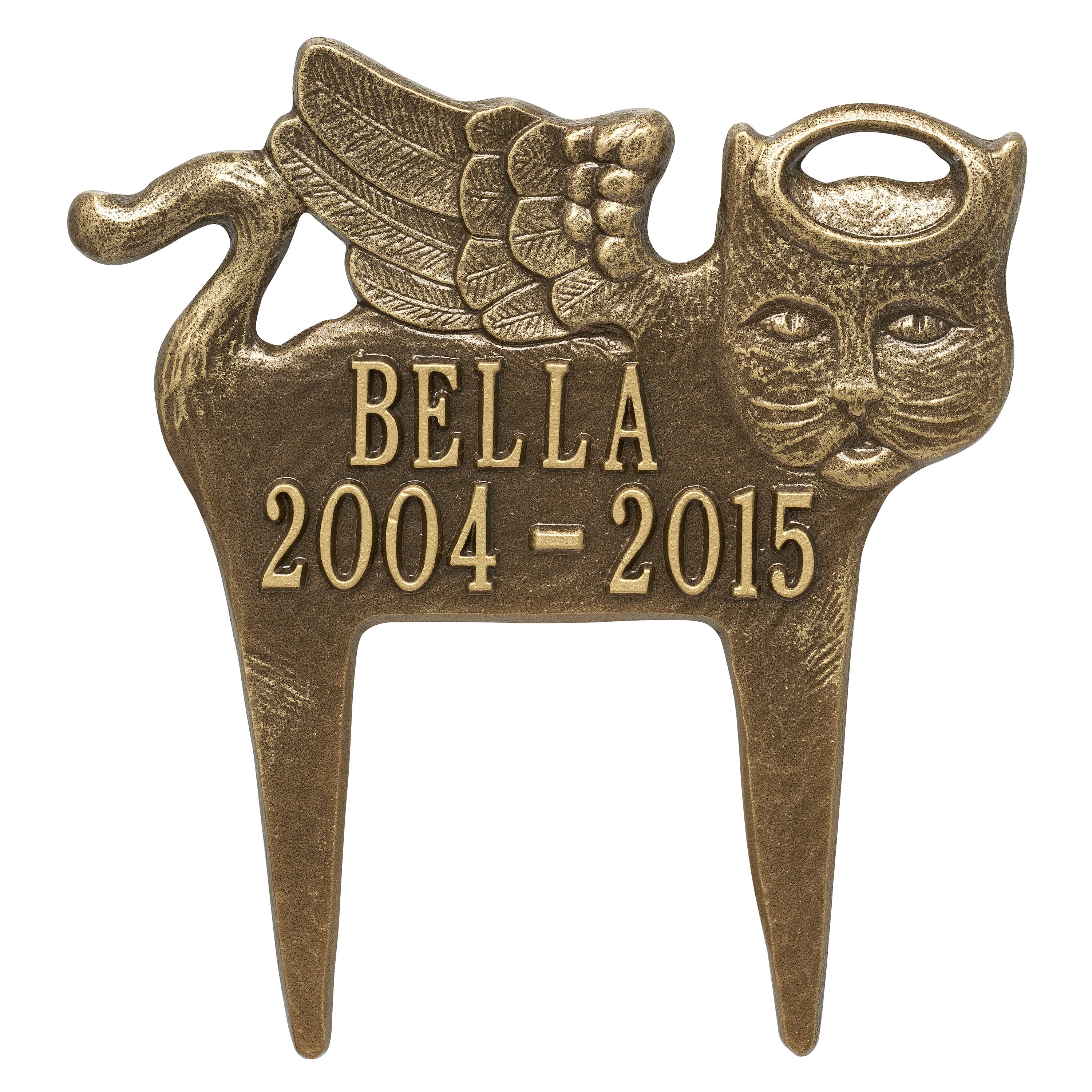 Guardian Angel Pet Cat Memorial Lawn Plaque