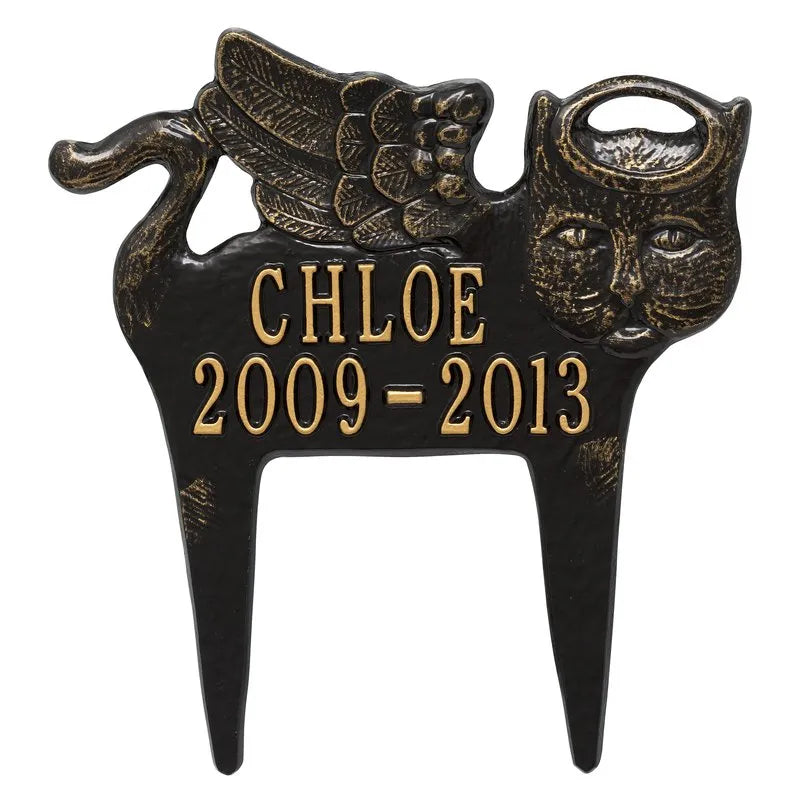 Guardian Angel Pet Cat Memorial Lawn Plaque