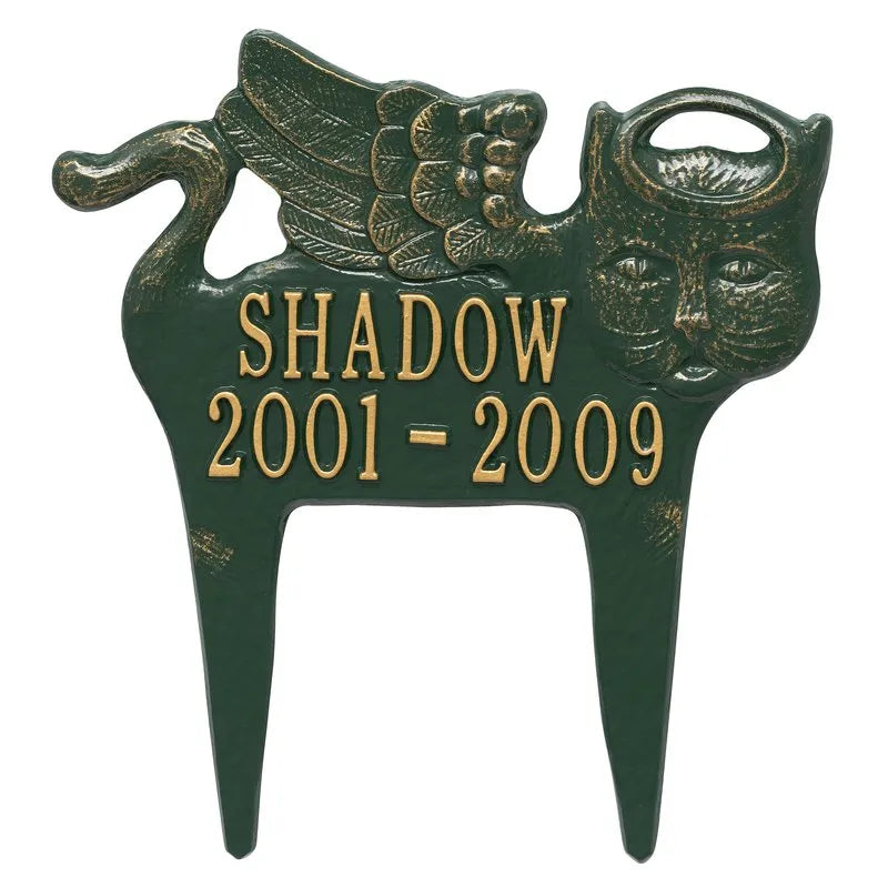 Guardian Angel Pet Cat Memorial Lawn Plaque