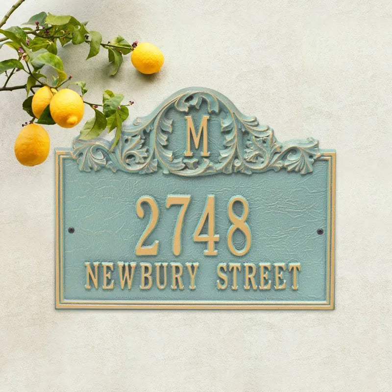 Acanthus Monogram Personalized Plaque