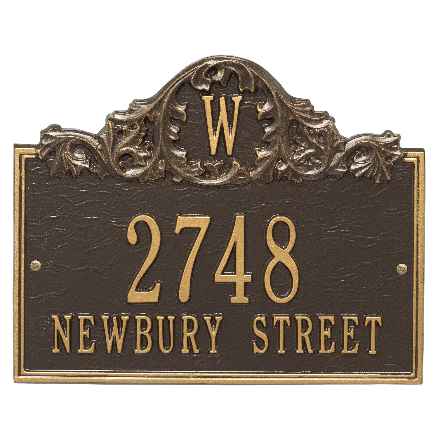 Acanthus Monogram Personalized Plaque