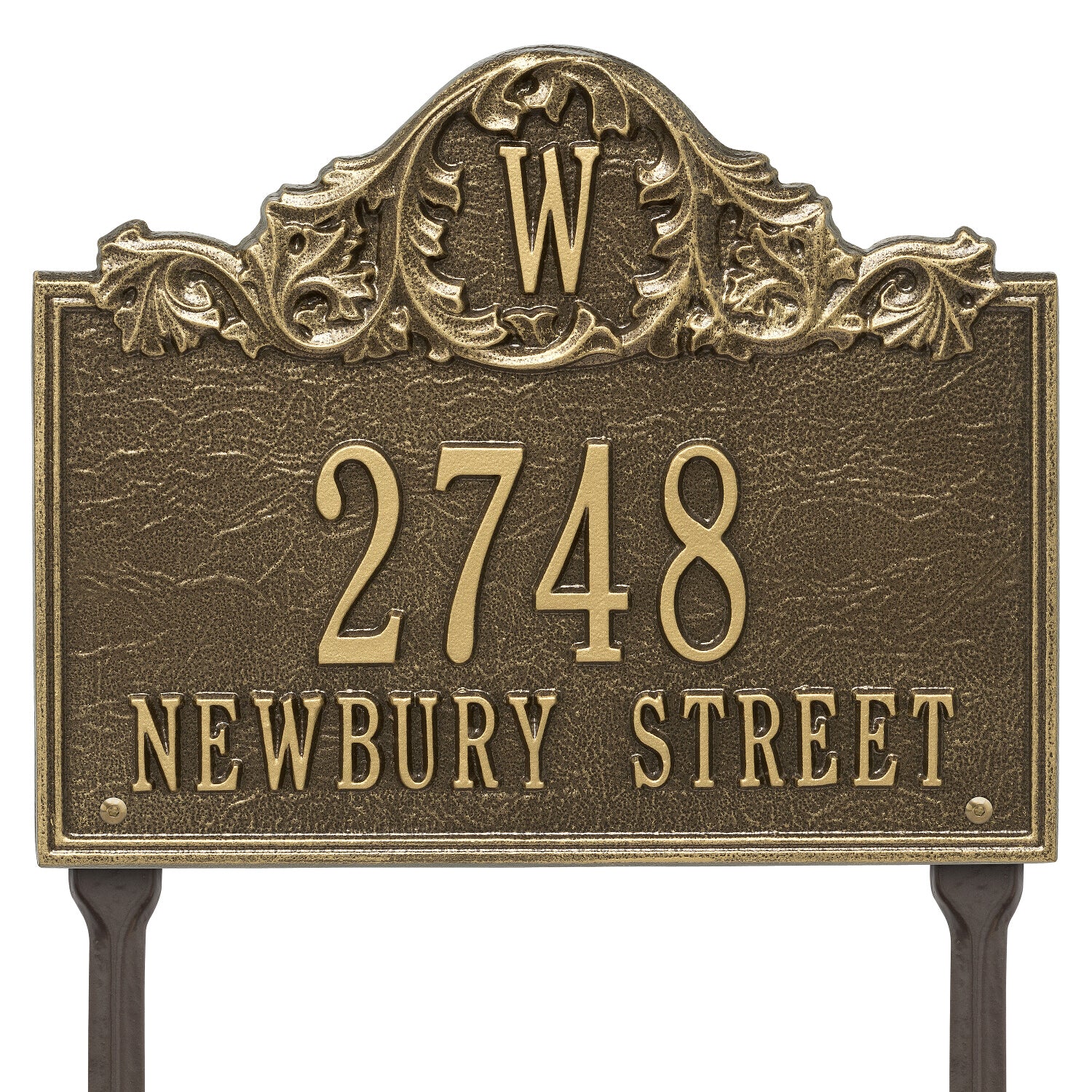 Acanthus Monogram Personalized Plaque - Lawn