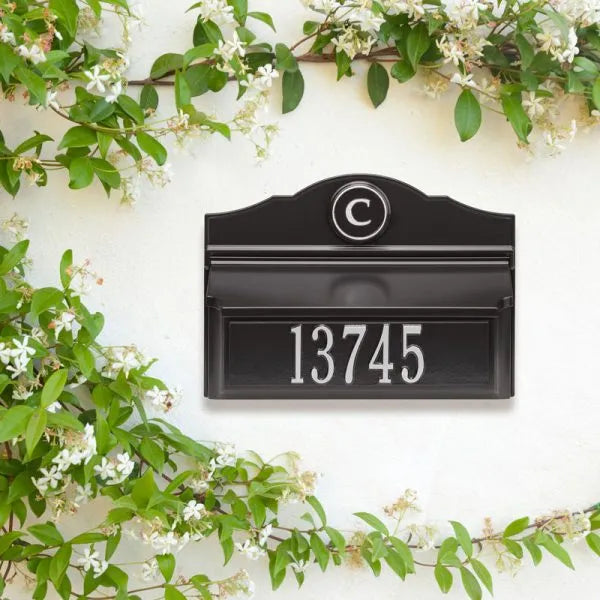 Colonial Wall Mailbox Package (Mailbox, Plaque & Monogram)
