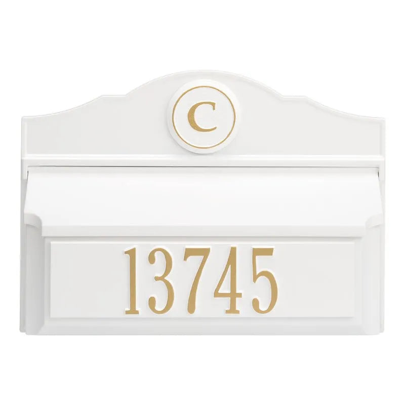 Colonial Wall Mailbox Package (Mailbox, Plaque & Monogram)