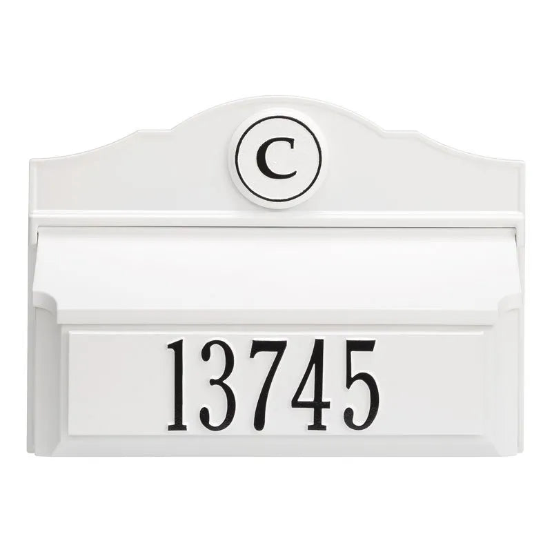 Colonial Wall Mailbox Package (Mailbox, Plaque & Monogram)